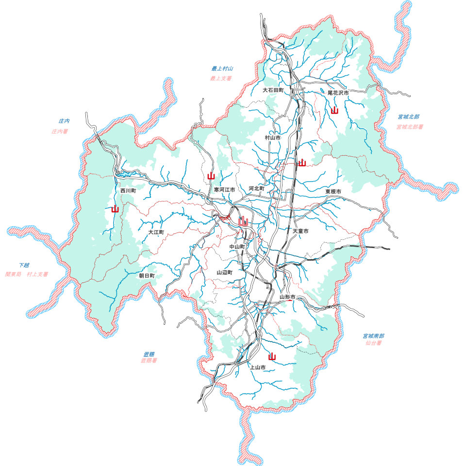 山形管内図