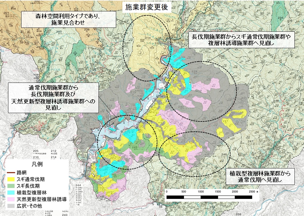 施業群変更後