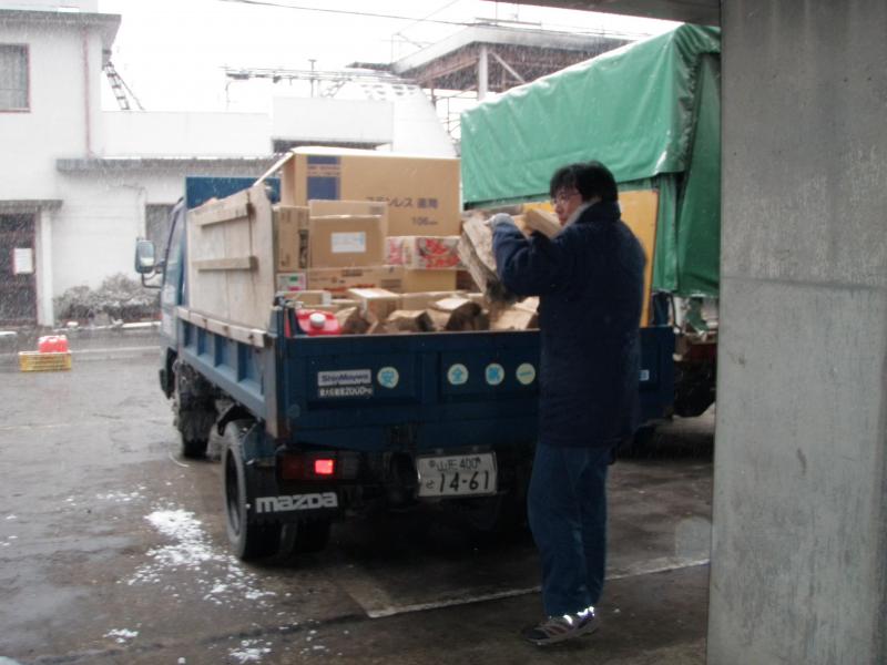 3月24日山形署から山田町へ支援物資を搬送