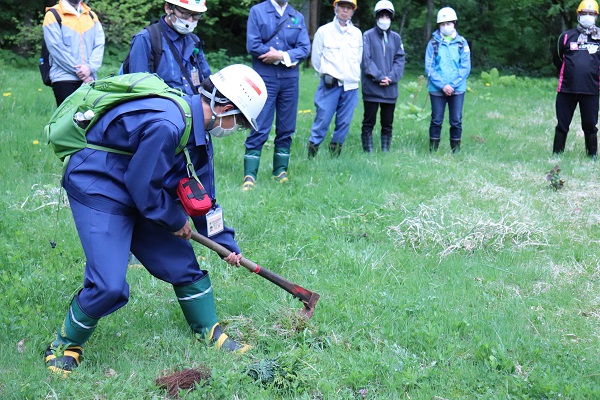 植樹方法の説明
