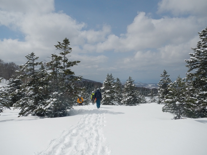 八甲田山では４月でも新雪が見られる