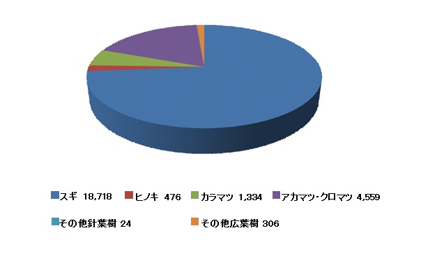 人工林樹種別面積