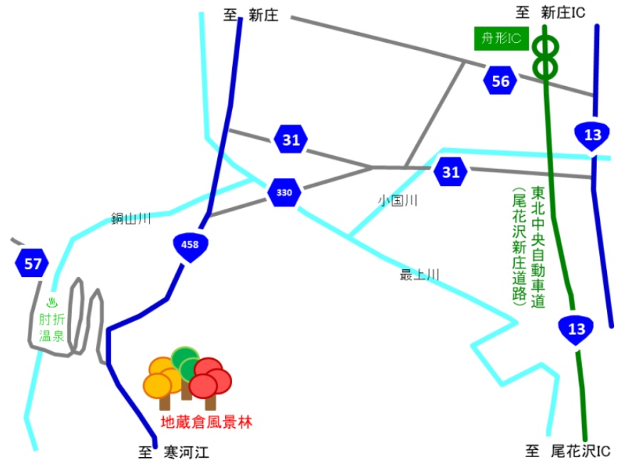 地蔵倉風景林マップ