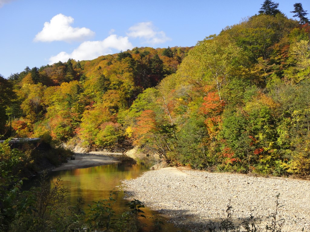 葛根田川と紅葉