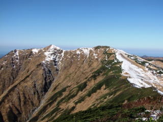 大朝日岳から西朝日岳