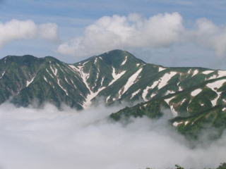 種蒔山分岐付近から大日岳