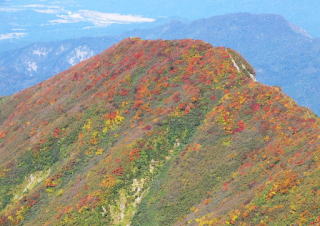 朳差岳山頂から前朳差岳