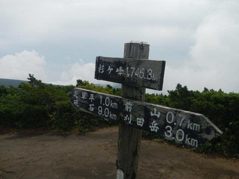 案内板(杉ヶ峰1745.3m)