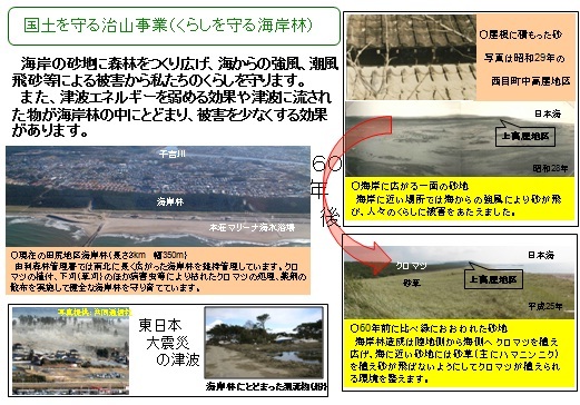 高校生による治山工事現場見学について