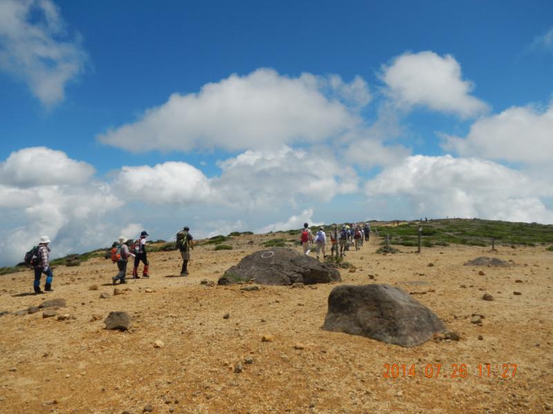 熊野岳の登山客