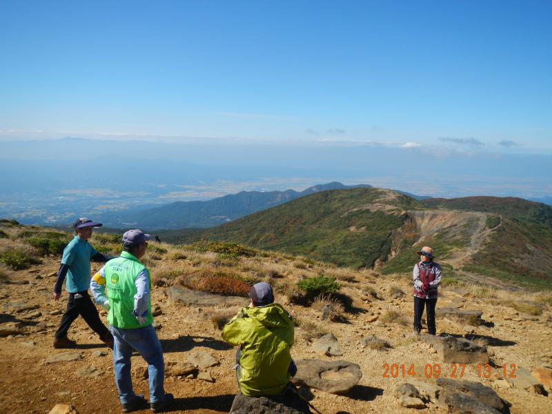 登山者と情報交換