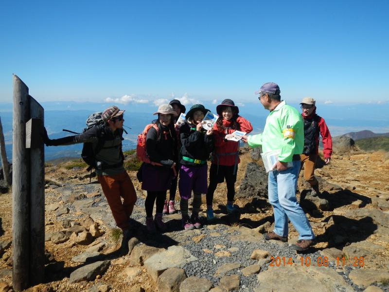 入山者の方と交流